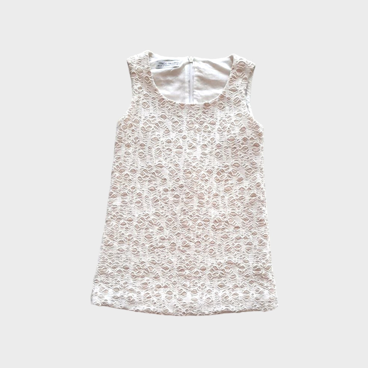 Abito smanicato in pizzo foderato