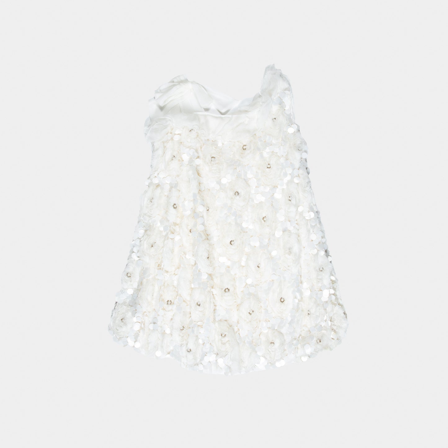 Vestito smanicato - bianco - 4