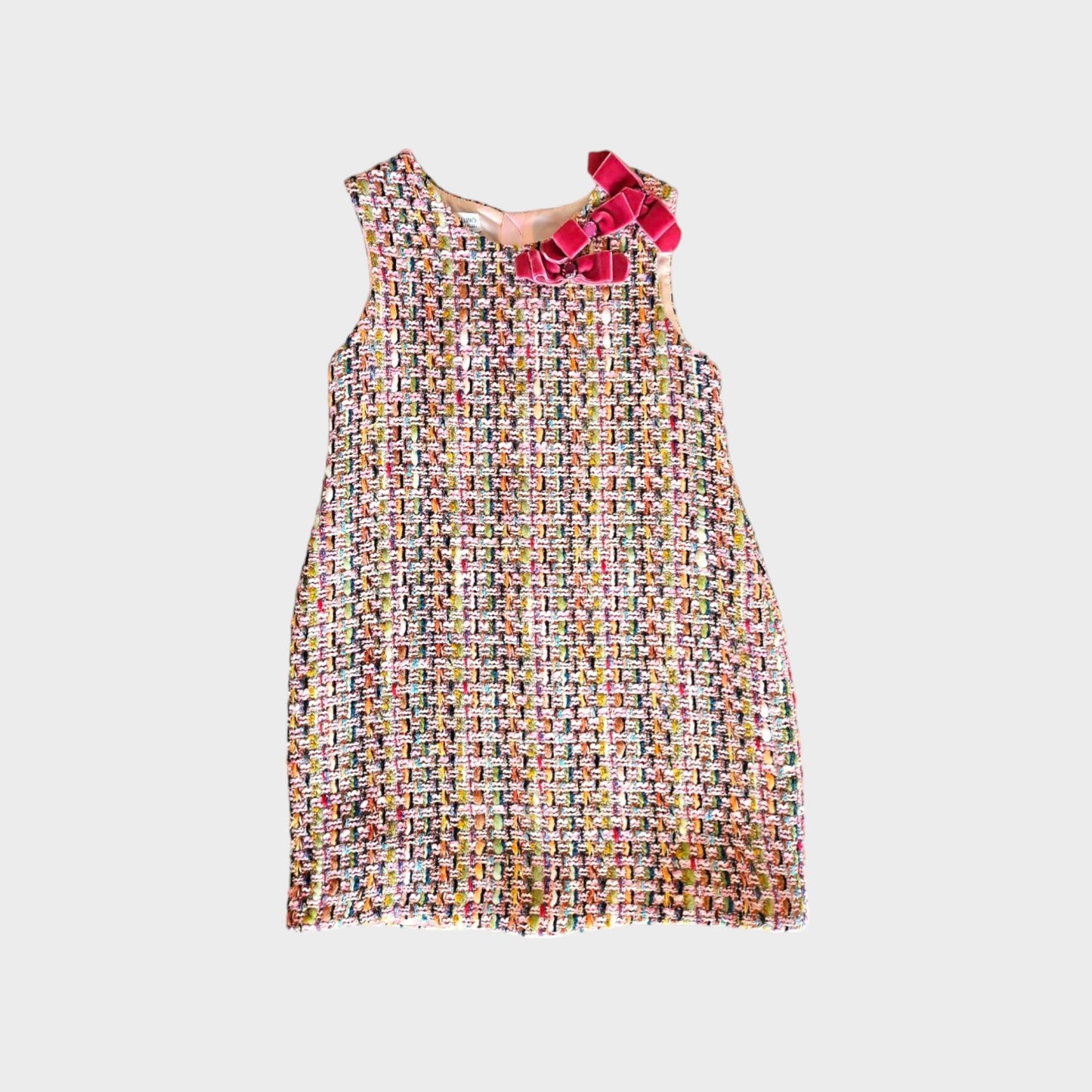 Abito smanicato con fiocco - rosa - 6