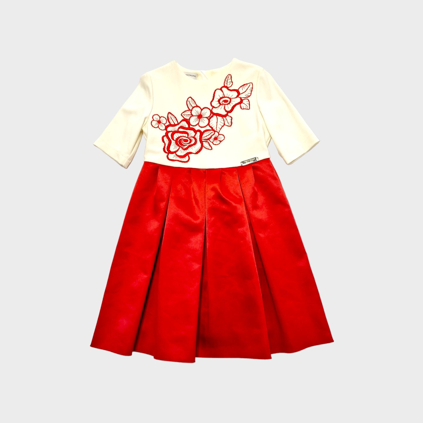 Vestito manica 3/4 - bianco-rosso - 2