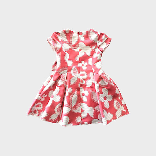 Vestito stampa fiori con grande fiocco