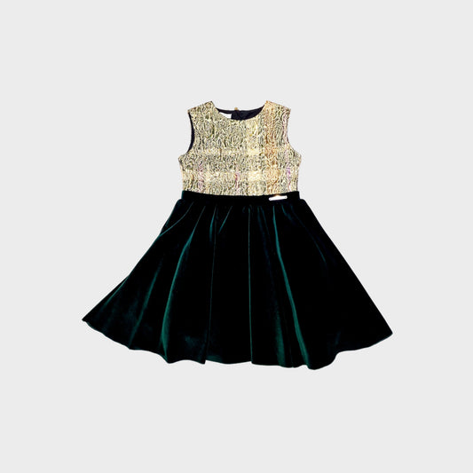 Vestito smanicato - Verde Oro - 6