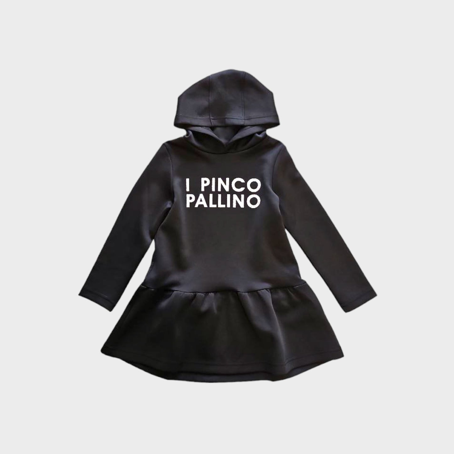 Vestito in felpa con cappuccio e stampa logo lurex - nero - 8